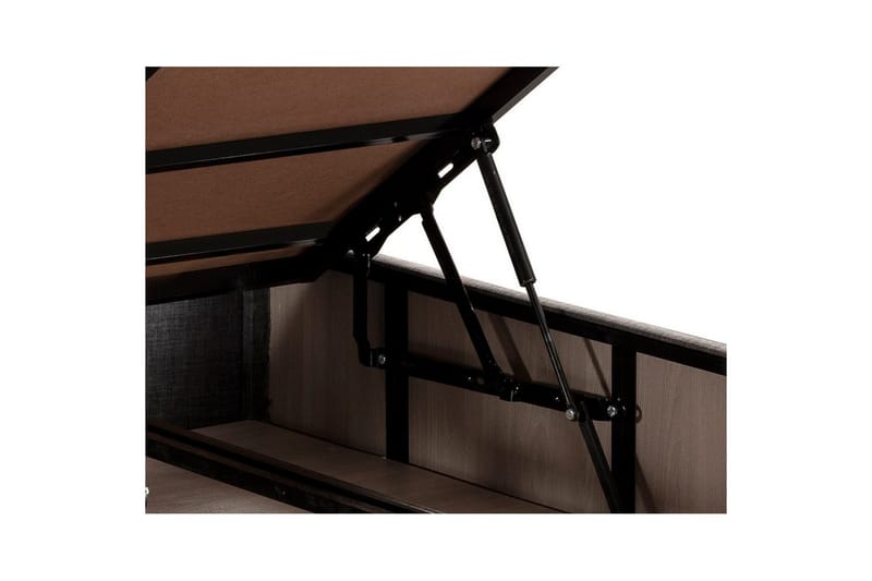 Dobbelseng Base & Hodegavl Sølvgrå - 140 x 190 x 38 cm - Møbler - Senger - Rammeseng