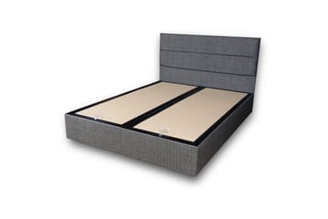 Dobbelseng Base & Hodegavl Sølvgrå - 150 x 200 x 38 cm - Møbler - Senger - Sengeramme & sengestamme