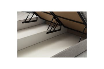 Dobbelseng Base & Hodegavl Sonyi Lys Grå - 150 x 110 x 200 cm - Møbler - Senger - Sengeramme & sengestamme