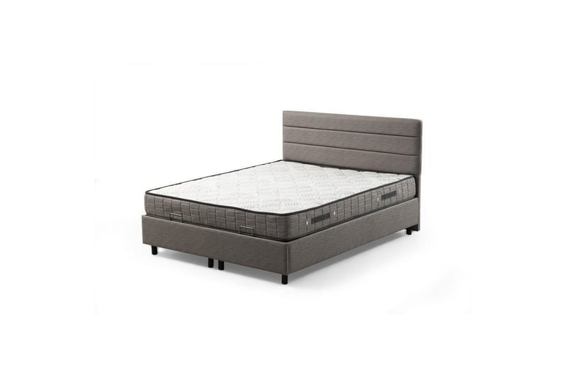 Dobbelseng Base & Hodegavl Sonyi Lys Grå, 150 x 110 x 200 cm