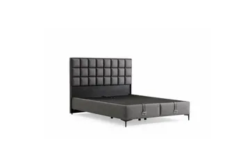 Dobbelseng Base & Hodegavl Sube Grå - 150 x 38 x 200 cm - Møbler - Senger - Sengeramme & sengestamme