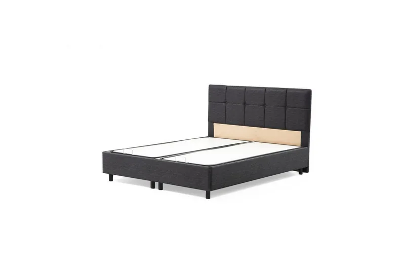 Dobbelseng Base & Hodegavl Sudalmuni antrasitt - 150 x 110 x 200 cm - Møbler - Senger - Sengeramme & sengestamme