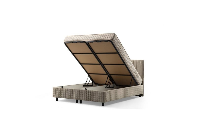 Dobbelseng Base & Hodegavl Sudamal Brun - 150 x 110 x 200 cm - Møbler - Senger - Sengeramme & sengestamme