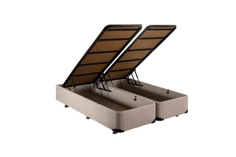 Dobbelseng Base Dasina Dobbel Beige - 200 x 200 cm - Møbler - Senger - Sengeramme & sengestamme