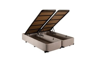 Dobbelseng Base Dasina Dobbel Beige - 200 x 200 cm - Møbler - Senger - Sengeramme & sengestamme