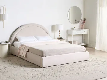 Dobbelseng Mouzon 160x200 cm - Lys beige - Møbler - Senger - Senger med oppbevaring