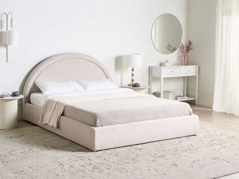 Dobbelseng Mouzon 160x200 cm - Lys beige - Møbler - Senger - Senger med oppbevaring