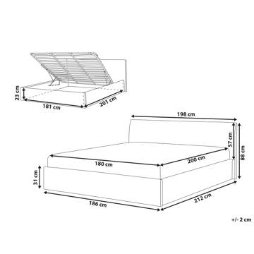 Dobbelseng Orbey 180x200 cm - Brun - Møbler - Senger - Senger med oppbevaring