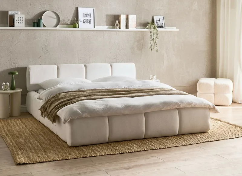 Dobbelseng Orville 160x200 cm - Off-White - Møbler - Senger - Sengeramme & sengestamme