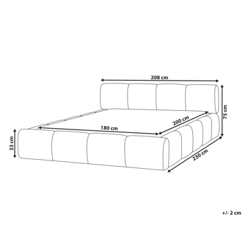 Dobbelseng Orville 180x200 cm - Off-white - Møbler - Senger - Sengeramme & sengestamme