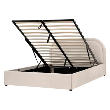 Dobbelseng Quillien 140x200 cm - Lys beige - Møbler - Senger - Senger med oppbevaring