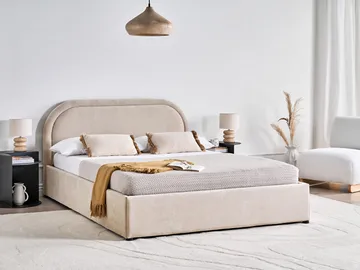 Dobbelseng Quillien 140x200 cm - Lys beige - Møbler - Senger - Senger med oppbevaring