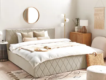 Dobbelseng Rochefort 180x200 cm - Beige - Møbler - Senger - Senger med oppbevaring