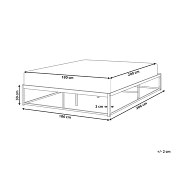 Dobbelseng Viry 180x200 - Lys beige - Møbler - Senger - Sengeramme & sengestamme
