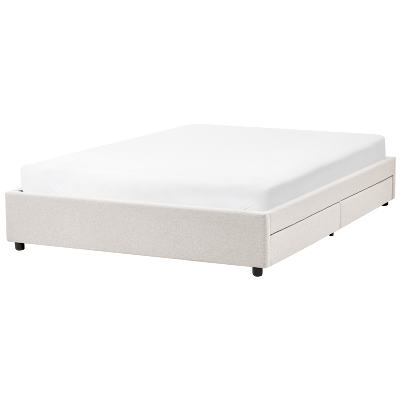 Dobbelseng Prades 160x200 cm - Lys beige - Møbler - Senger - Senger med oppbevaring