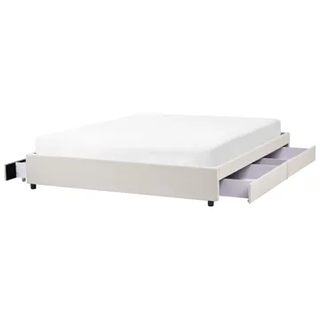Dobbelseng Prades 180x200 cm - Lys beige - Møbler - Senger - Senger med oppbevaring