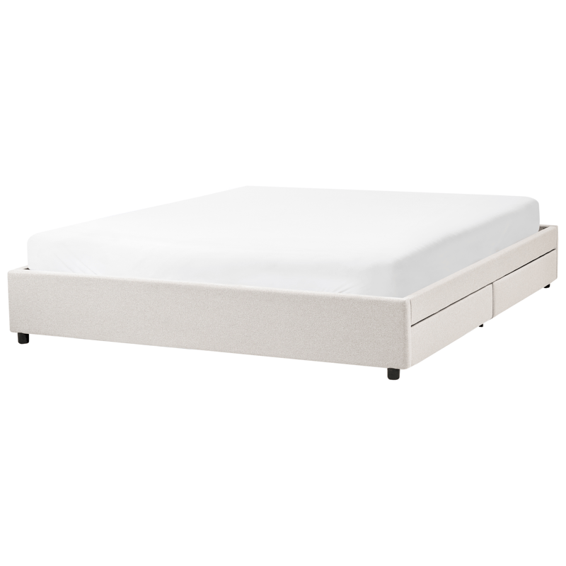 Dobbelseng Prades 180x200 cm - Lys beige - Møbler - Senger - Senger med oppbevaring