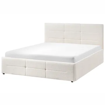 Dobbeltseng Massognes 140x200 cm - Off-White - Møbler - Senger - Senger med oppbevaring