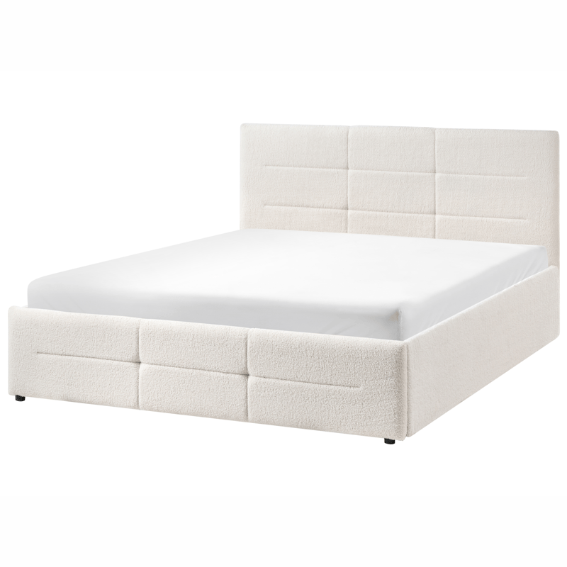 Dobbeltseng Massognes 140x200 cm - Off-White - Møbler - Senger - Senger med oppbevaring