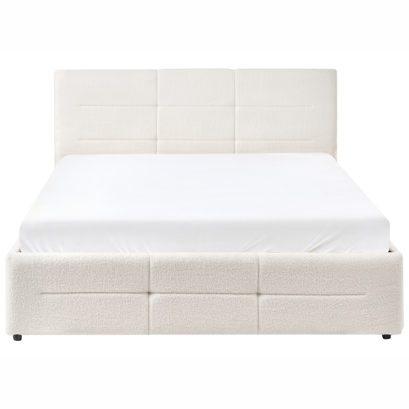 Dobbeltseng Massognes 140x200 cm - Off-White - Møbler - Senger - Senger med oppbevaring