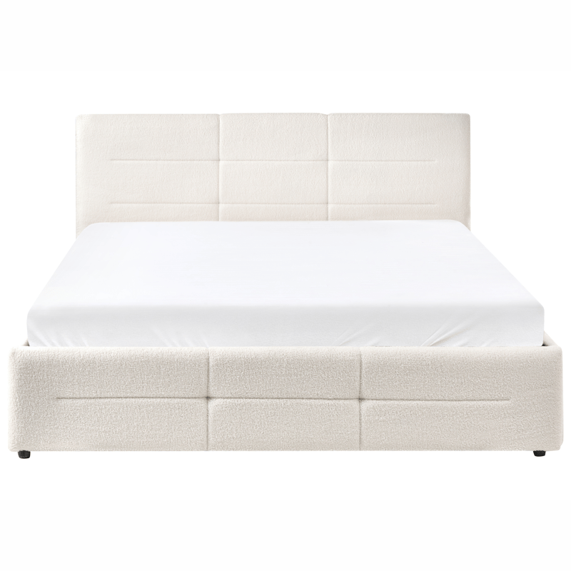 Dobbeltseng Massognes 160x200 cm - Off-White - Møbler - Senger - Senger med oppbevaring