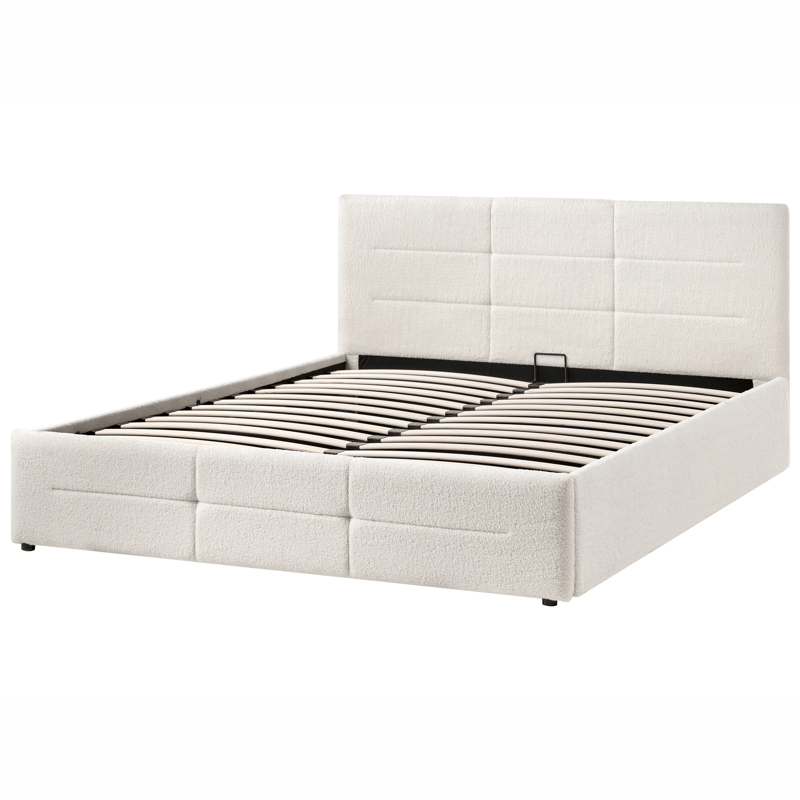 Dobbeltseng Massognes 160x200 cm - Off-White - Møbler - Senger - Senger med oppbevaring