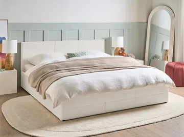 Dobbeltseng Massognes 180x200 cm - Off-White - Møbler - Senger - Senger med oppbevaring