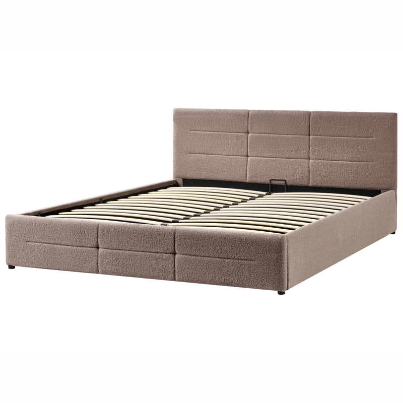 Dobbeltseng Massognes 180x200 cm - Taupe - Møbler - Senger - Senger med oppbevaring