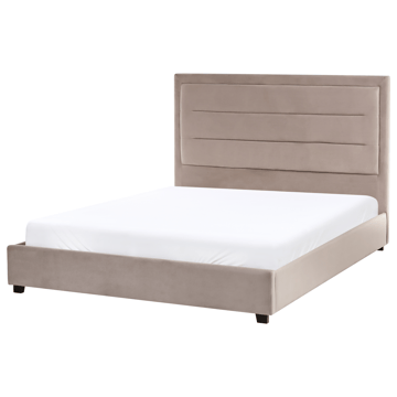 Dobbeltseng med lamellramme Rouen 140x200 cm - Taupe - Møbler - Senger - Sengeramme & sengestamme