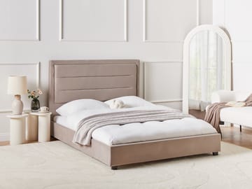 Dobbeltseng med lamellramme Rouen 140x200 cm - Taupe - Møbler - Senger - Sengeramme & sengestamme