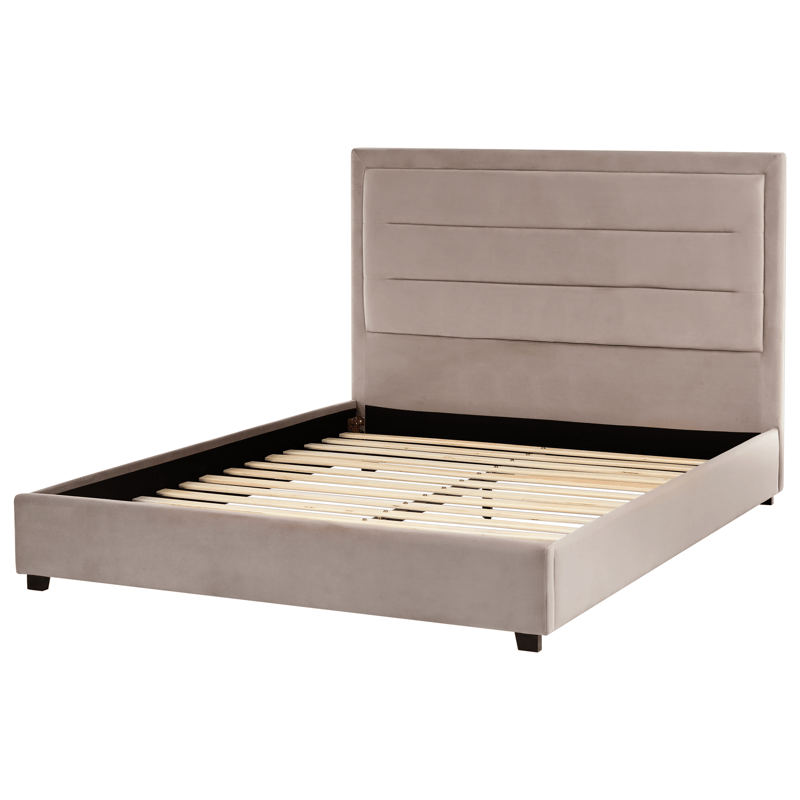 Dobbeltseng med lamellramme Rouen 140x200 cm - Taupe - Møbler - Senger - Sengeramme & sengestamme