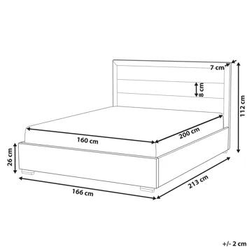 Dobbeltseng med lamellramme Rouen 160x200 cm - Taupe - Møbler - Senger - Sengeramme & sengestamme