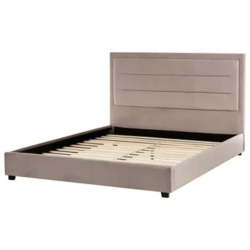 Dobbeltseng med lamellramme Rouen 160x200 cm - Taupe - Møbler - Senger - Sengeramme & sengestamme