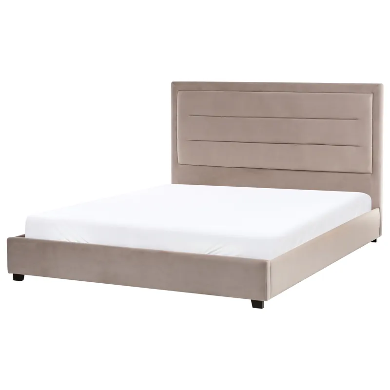 Dobbeltseng med lamellramme Rouen 160x200 cm, Taupe