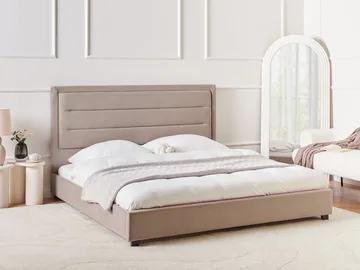 Dobbeltseng med lamellramme Rouen 180x200 cm - Taupe - Møbler - Senger - Sengeramme & sengestamme
