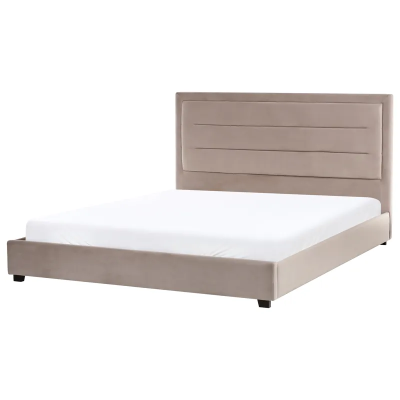 Dobbeltseng med lamellramme Rouen 180x200 cm, Taupe