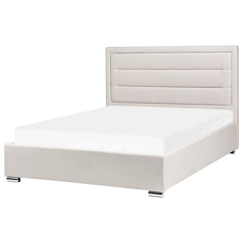 Dobbeltseng med oppbevaring Rouen 140x200 cm - Lys beige - Møbler - Senger - Senger med oppbevaring