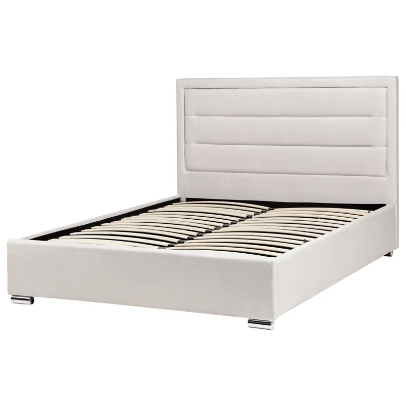 Dobbeltseng med oppbevaring Rouen 140x200 cm - Lys beige - Møbler - Senger - Senger med oppbevaring