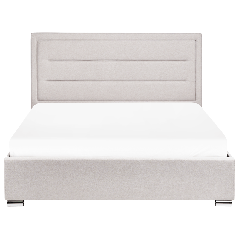 Dobbeltseng med oppbevaring Rouen 160x200 cm - Lys beige - Møbler - Senger - Senger med oppbevaring