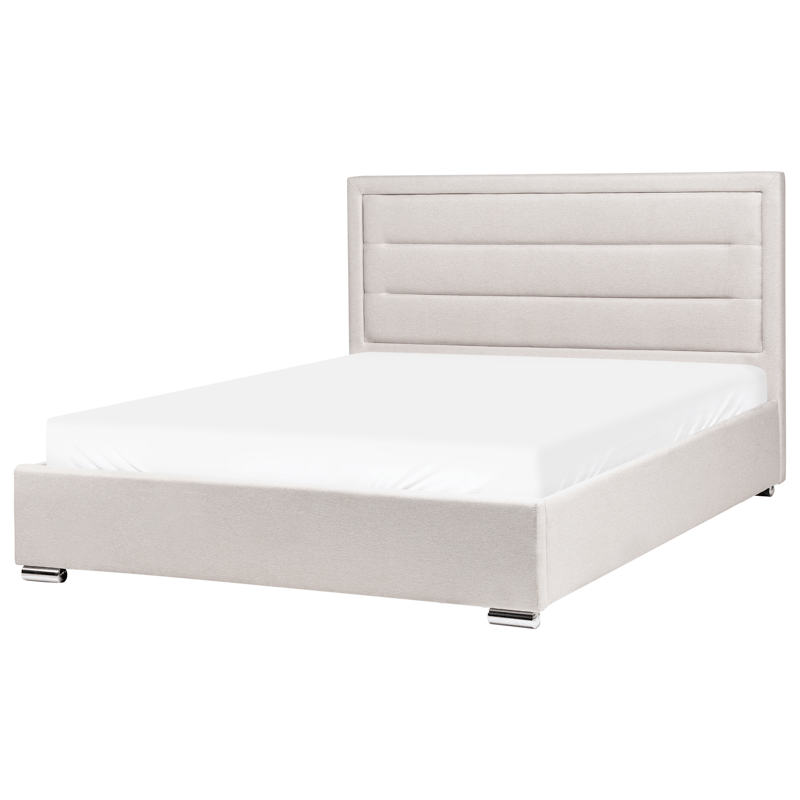 Dobbeltseng med oppbevaring Rouen 160x200 cm - Lys beige - Møbler - Senger - Senger med oppbevaring
