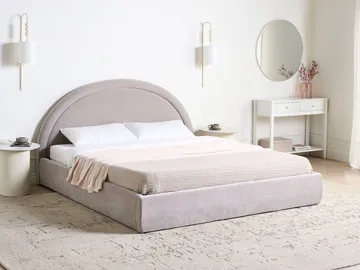 Dobbeltseng Mouzon 180x200 cm - Taupe - Møbler - Senger - Senger med oppbevaring