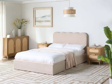 Dobbeltseng Nanterre 140x200 cm - Beige - Møbler - Senger - Senger med oppbevaring