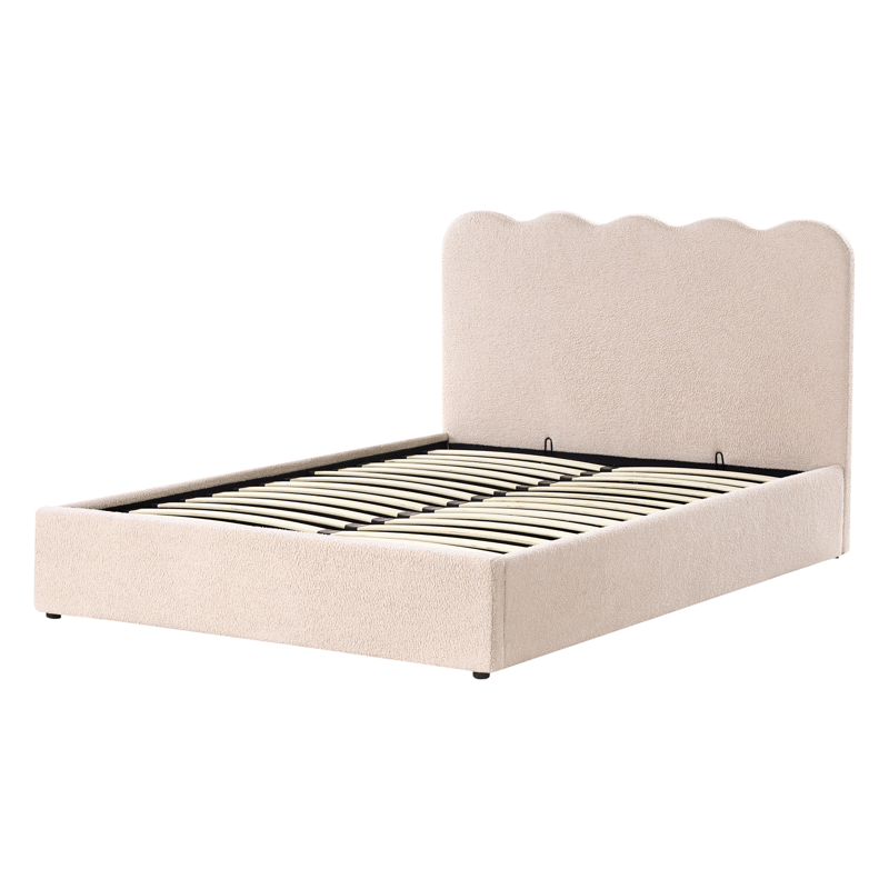 Dobbeltseng Nanterre 140x200 cm - Beige - Møbler - Senger - Senger med oppbevaring