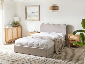 Dobbeltseng Nanterre 140x200 cm - Taupe - Møbler - Senger - Senger med oppbevaring