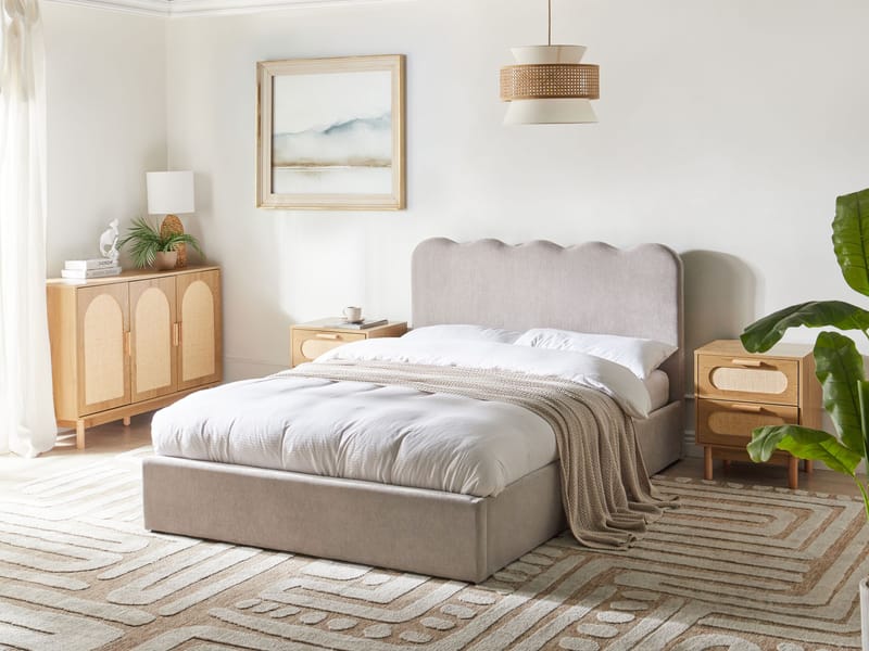 Dobbeltseng Nanterre 140x200 cm - Taupe - Møbler - Senger - Senger med oppbevaring