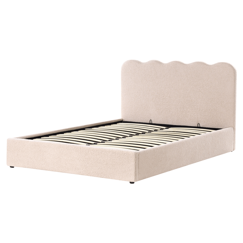 Dobbeltseng Nanterre 160x200 cm - Beige - Møbler - Senger - Senger med oppbevaring