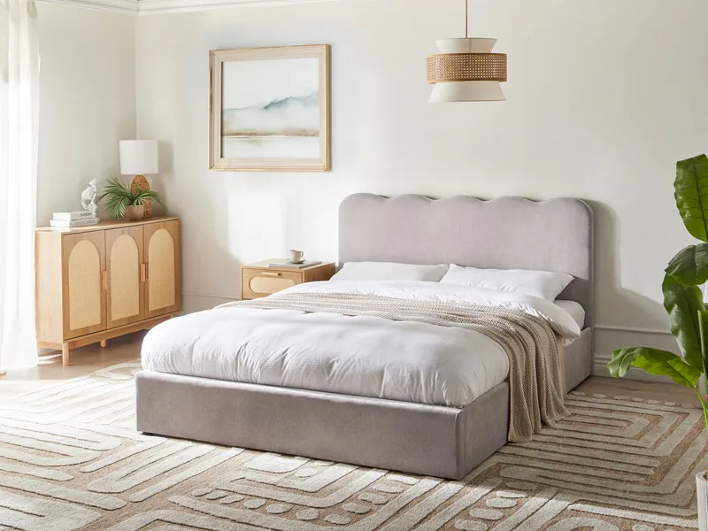 Dobbeltseng Nanterre 160x200 cm - Taupe - Møbler - Senger - Senger med oppbevaring