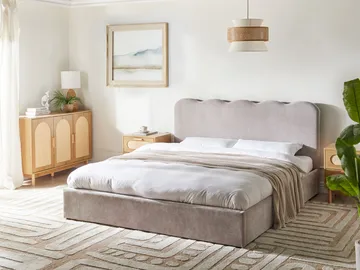 Dobbeltseng Nanterre 180x200 cm - Taupe - Møbler - Senger - Senger med oppbevaring