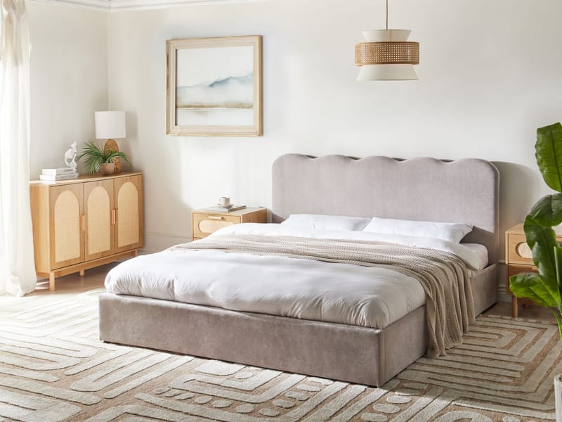 Dobbeltseng Nanterre 180x200 cm - Taupe - Møbler - Senger - Senger med oppbevaring