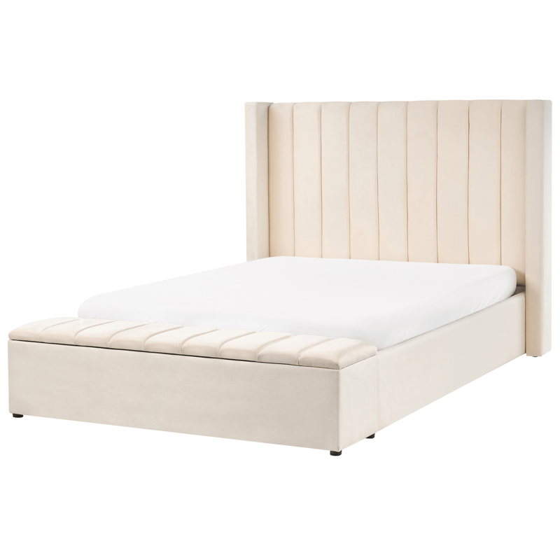 Dobbeltseng Noyers 140x200 cm - Off-White - Møbler - Senger - Senger med oppbevaring